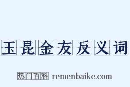 玉昆金友反义词是什么意思的图片